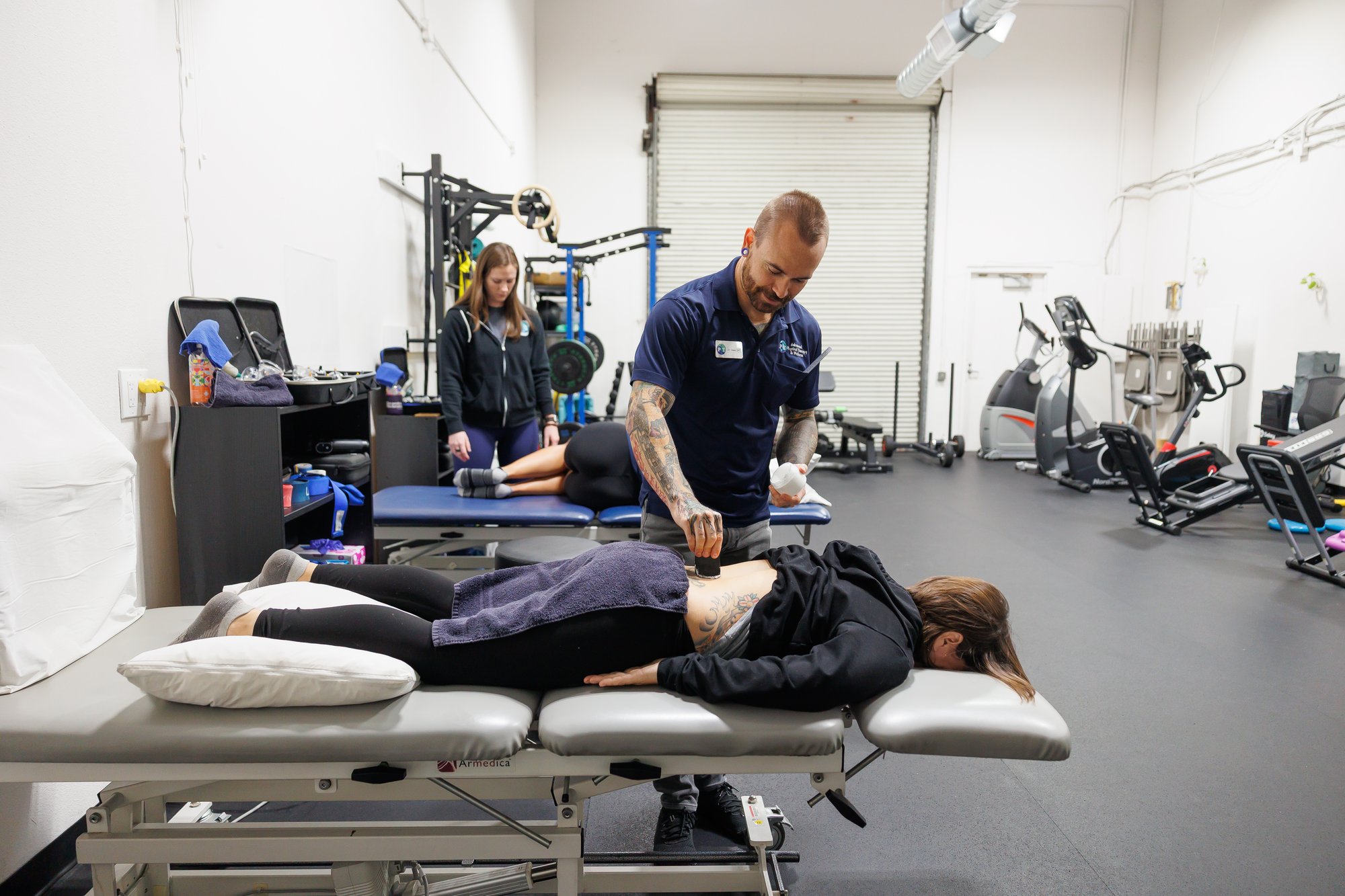 Dr. Owen working with patient 